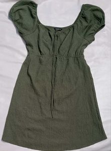 Olive Green Mini Dress