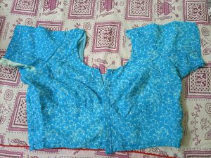 Summer Season Blue Saree with blouse 💙😍