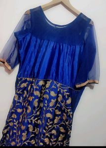 Blue🔵 Partywear Long Gown For 38 Bust