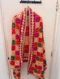 Vibrant Phulkari Dupatta