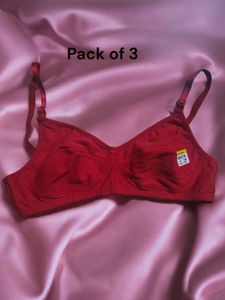 Comfortable full coverage Red Bra