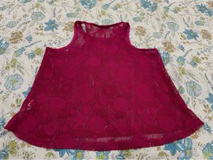 Polka Dot Lace Crop Top