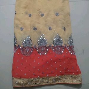Elegant Embroidered Saree with Blouse