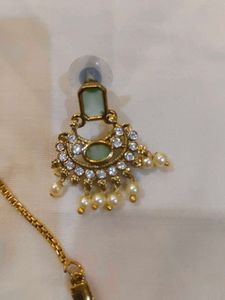 Elegant Emerald &amp; Pearl Necklace Set