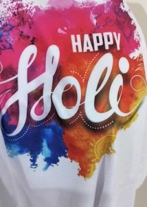 Happy Holi Graphic Print Tee