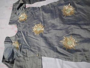 Designer Grey Kurta with Golden Embellishments