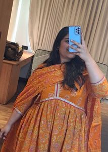 Jaipuri Print Cotton Alia-cut Suit
