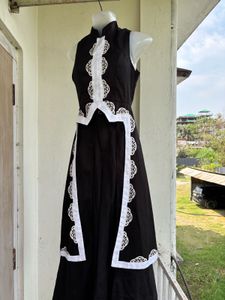 Elegant Black &amp; White two piece suit