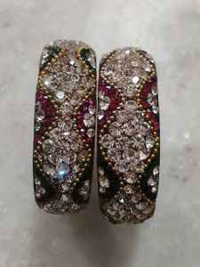 Exquisite Embellished Bangles (Pair)