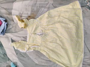Adorable Yellow Striped Baby Dress