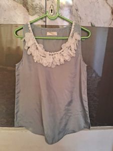 Elegant Floral Embellished Sleeveless Top
