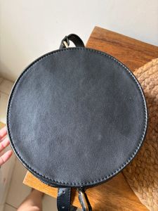 Black Round Crossbody Bag - Sustainable