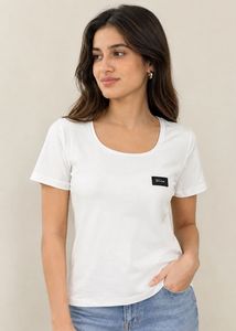 White Square Neck Crop Top