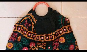 Embroidered Mirror Work Handbag