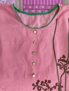 Pink Cotton Kurta