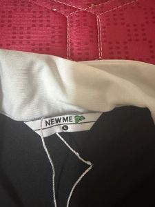 Sleek Black Dress with White Collar