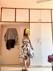 Black &amp; White Sleeveless Floral Dress