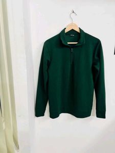 Men's Green Quarter Zip Pullover
