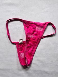 Vibrant Pink Lace Nightie &amp; Thong Set
