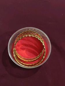 Elegant Gold-Plated Bangles Set