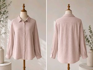 Chic Textured Button-Up Shirt