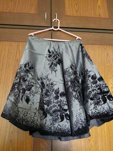 Floral Print A-line Skirt