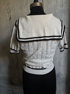 Sailor Collar Knit Top