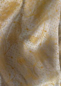 Libas Designer Yellow Saree with 2 Unstitched Blou