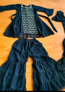 Girls' Navy Blue Dress Set