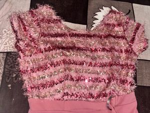 Chic Pink Jumpsuit with Textured Top