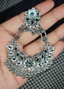 Ethnic Oxidised Silver Earrings