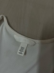 H&amp;M White Long Sleeve Top