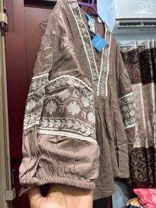 Brown Embroidered tunic