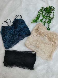 Lace Bralette 3-Pack