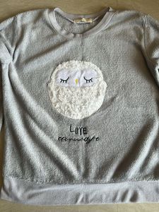 Cute Owl Graphic Fleece Sweatshirt