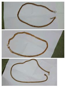 Set Of 3 Golden Chains