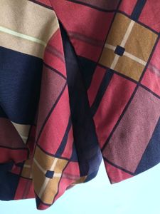 Retro Plaid Midi Skirt