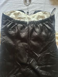 Elegant Black &amp; Gold Strapless Dress