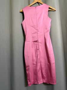 Vintage Pink Bodycon Cocktail Dress