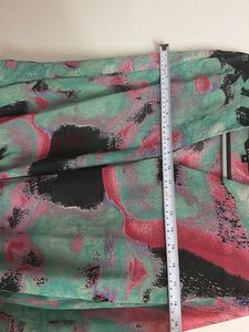 Abstract Print V-Neck Blouse