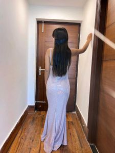 Sparkling Rose Gold Maxi Dress