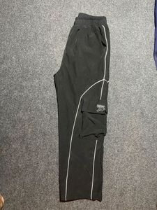 Black Cargo Pants with White Trim