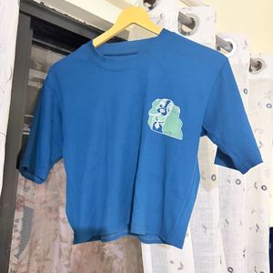 Cute Blue T-Shirt with Dog Graphic