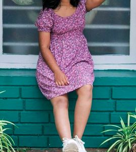 Floral Print Mini Dress
