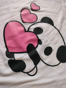 Cute Panda Heart Long Sleeve T-Shirt