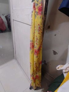 Beautiful Yellow Floral Print Saree