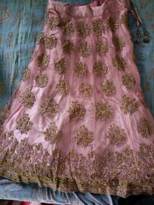 Stunning Pink Embroidered Lehenga Set