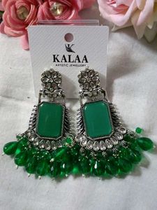 Stunning Green Dangle Earrings