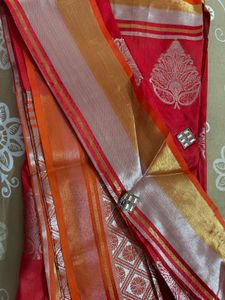 Elegant Red Silk Saree with blouse