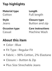 Plus size Blue Denim Jeans